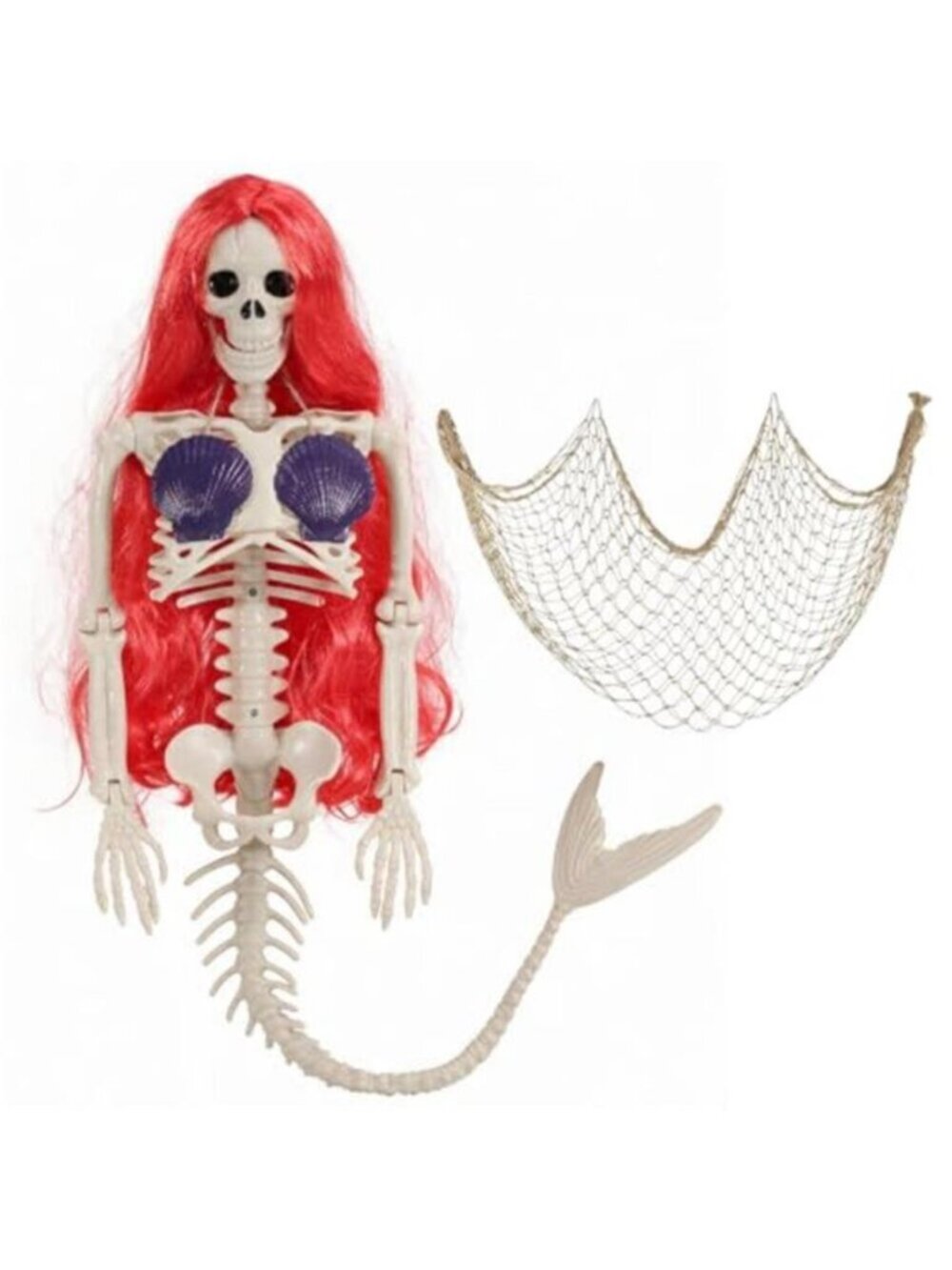 40'' Halloween Mermaid skeleton Set for Party Yard Outdoor Skeleton Decor